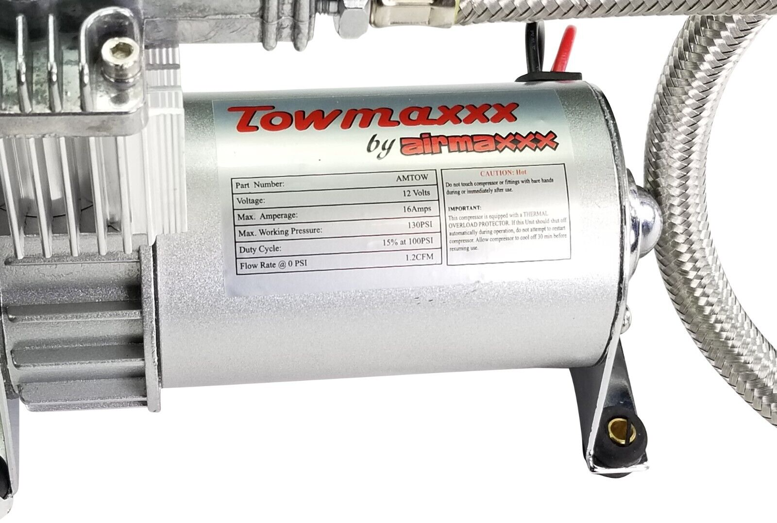 airmaxxx Pewter Utility Air Compressor For Air Ride Suspension Air Horns 130 psi