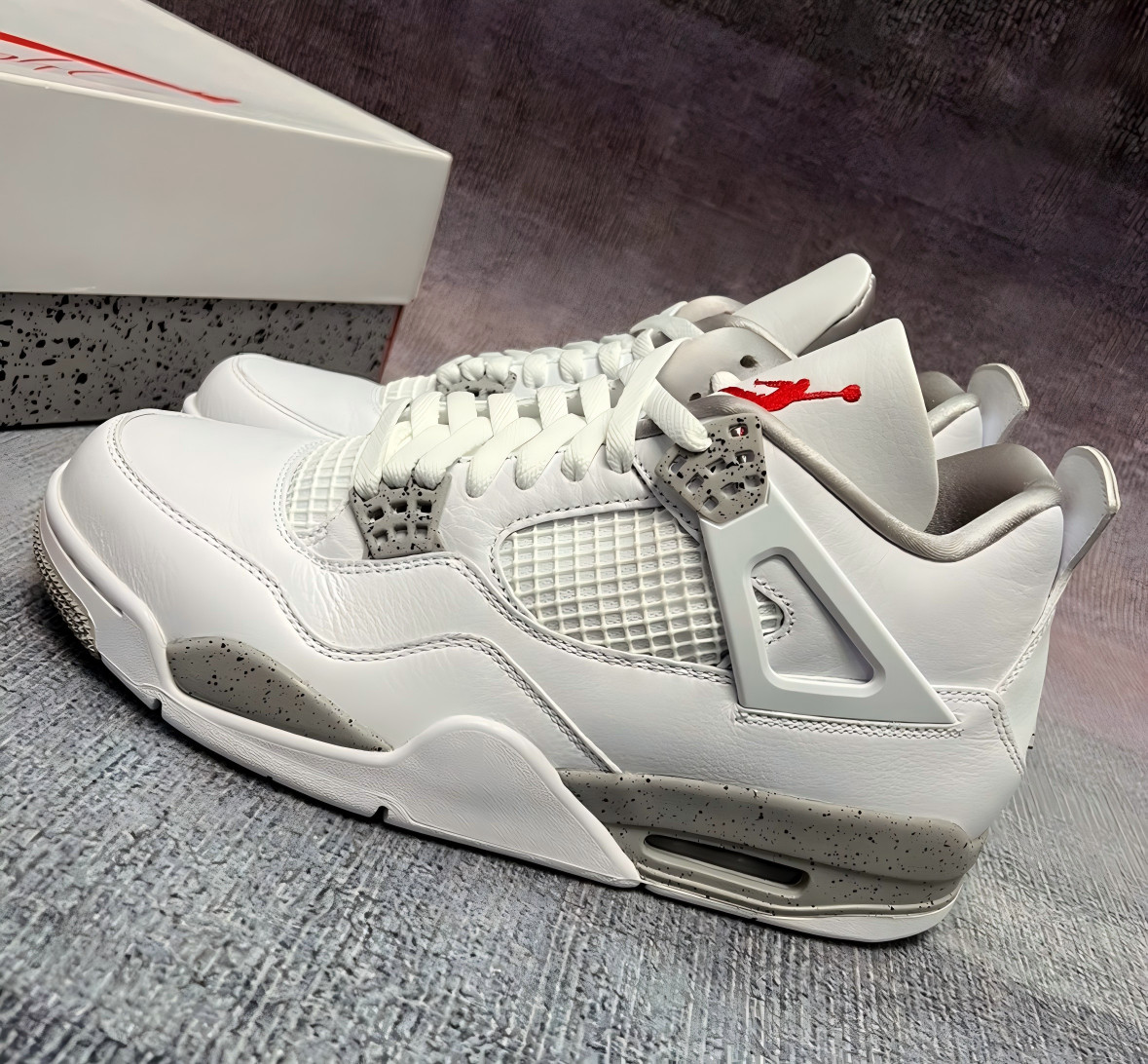 Jordan 4 Retro "White Oreo " Men's Basketball Shoes Mid Top US Size 7-12