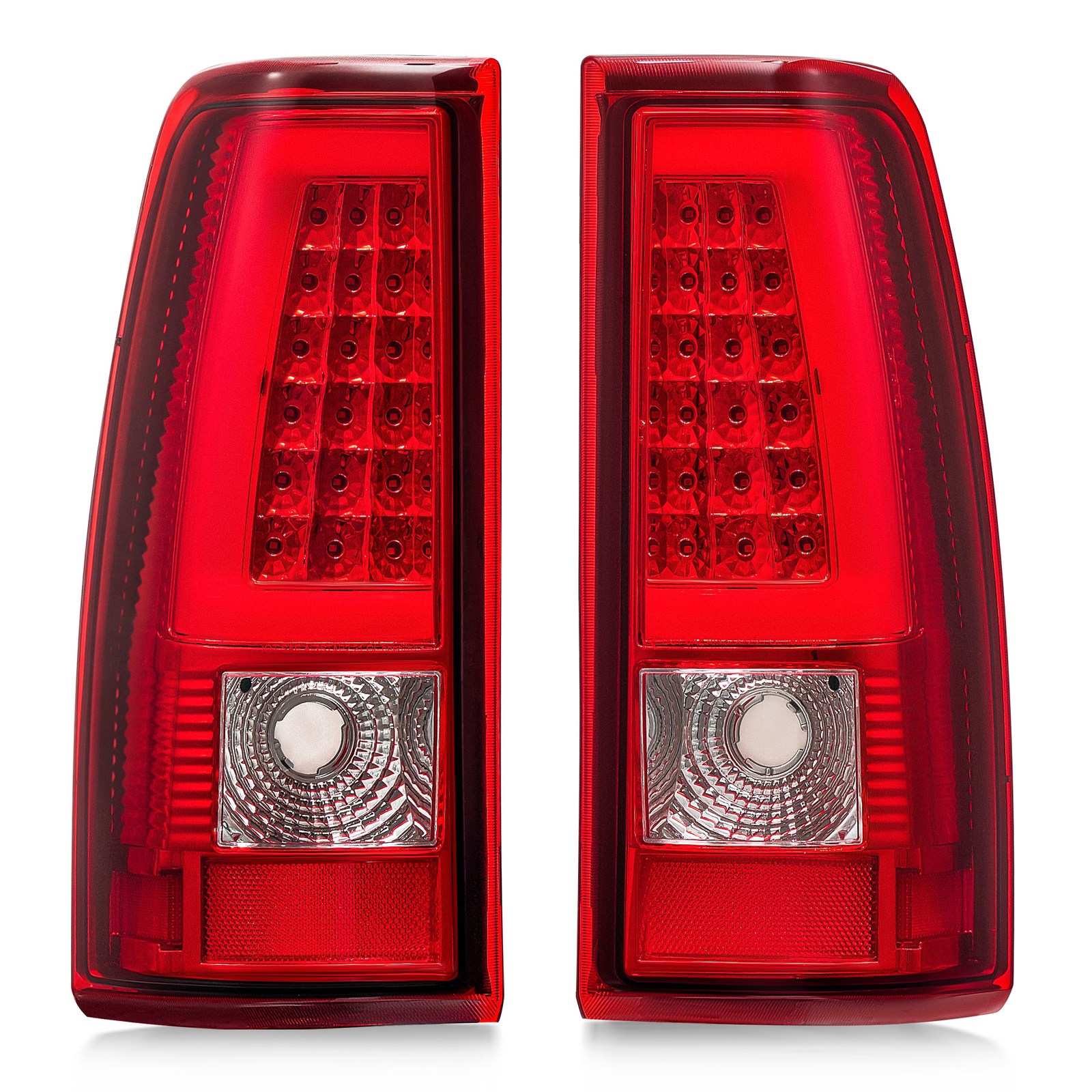 2003-2006 Chevy Silverado 1500 03-06 GMC Sierra Red LED Tail Lights Brake Lamps