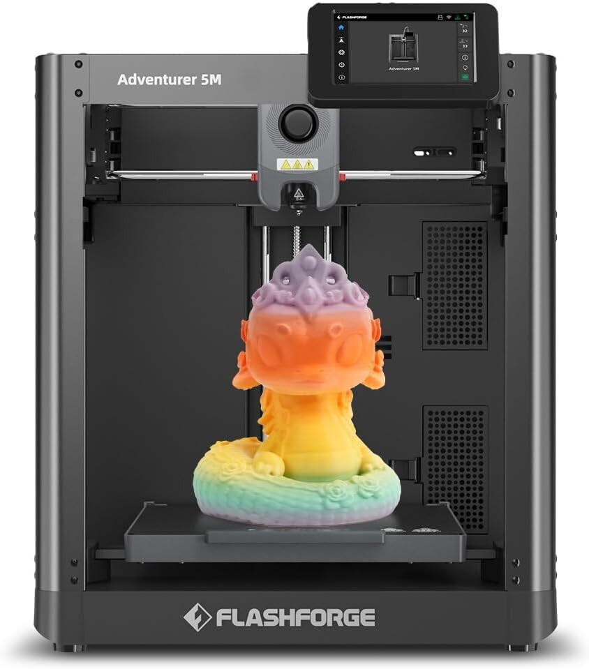 FLASHFORGE Adventurer 5M 3D Printer Fully Auto Leveling w/ Max 600mm/s Core XY