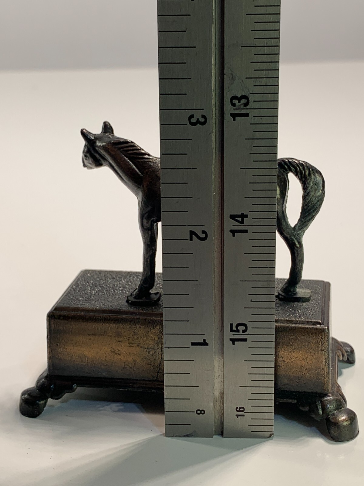 Vintage Die-Cast Pencil Sharpener Elegant Horse Statue PSD3