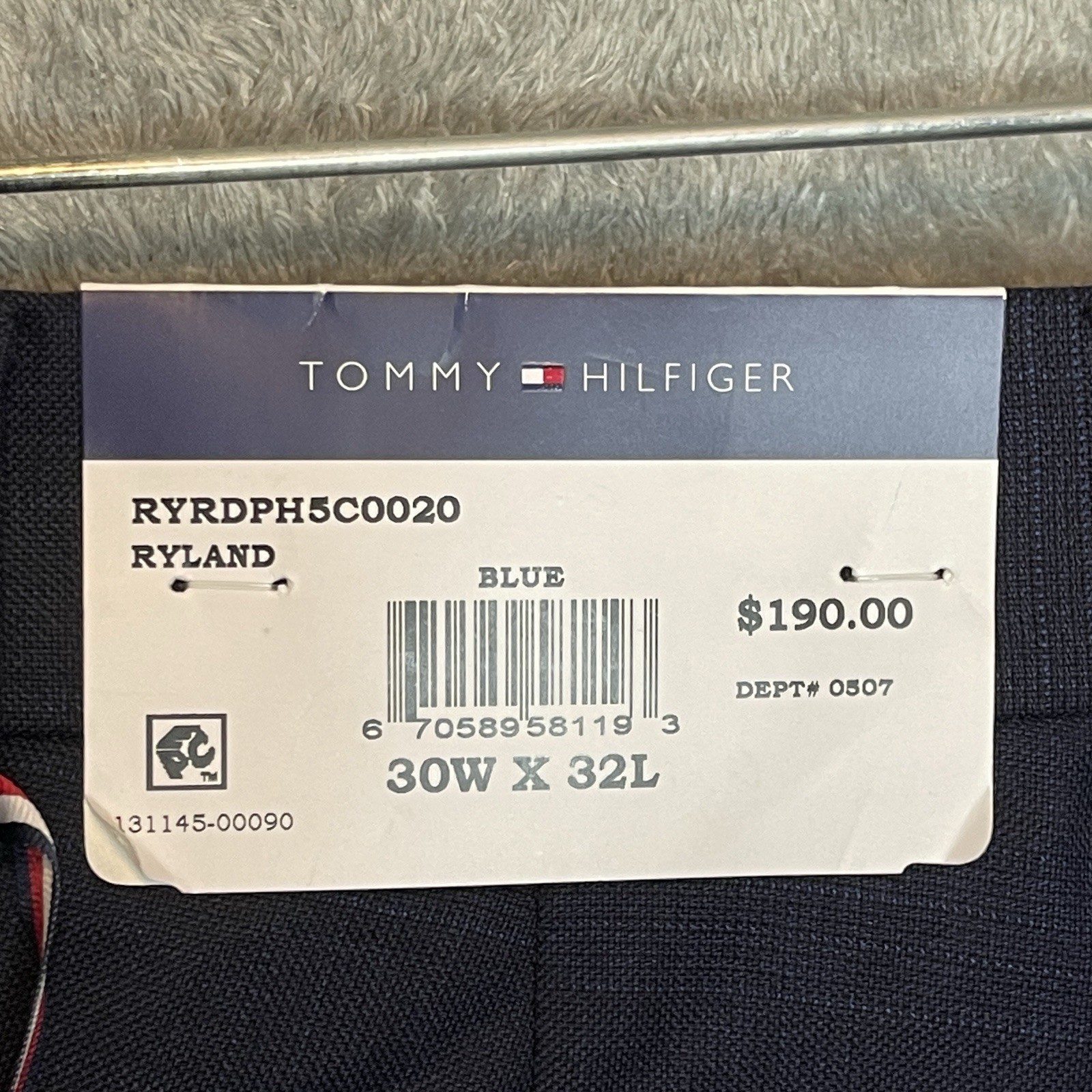 Tommy Hilfiger Mens Modern Fit TH Flex Stretch Solid Performance Pants Navy