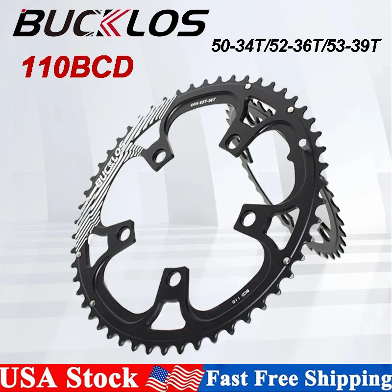 34/36/39/50/52/53T 110BCD Chainring Road Bike Fit Shimano Sram Crankset Aluminum