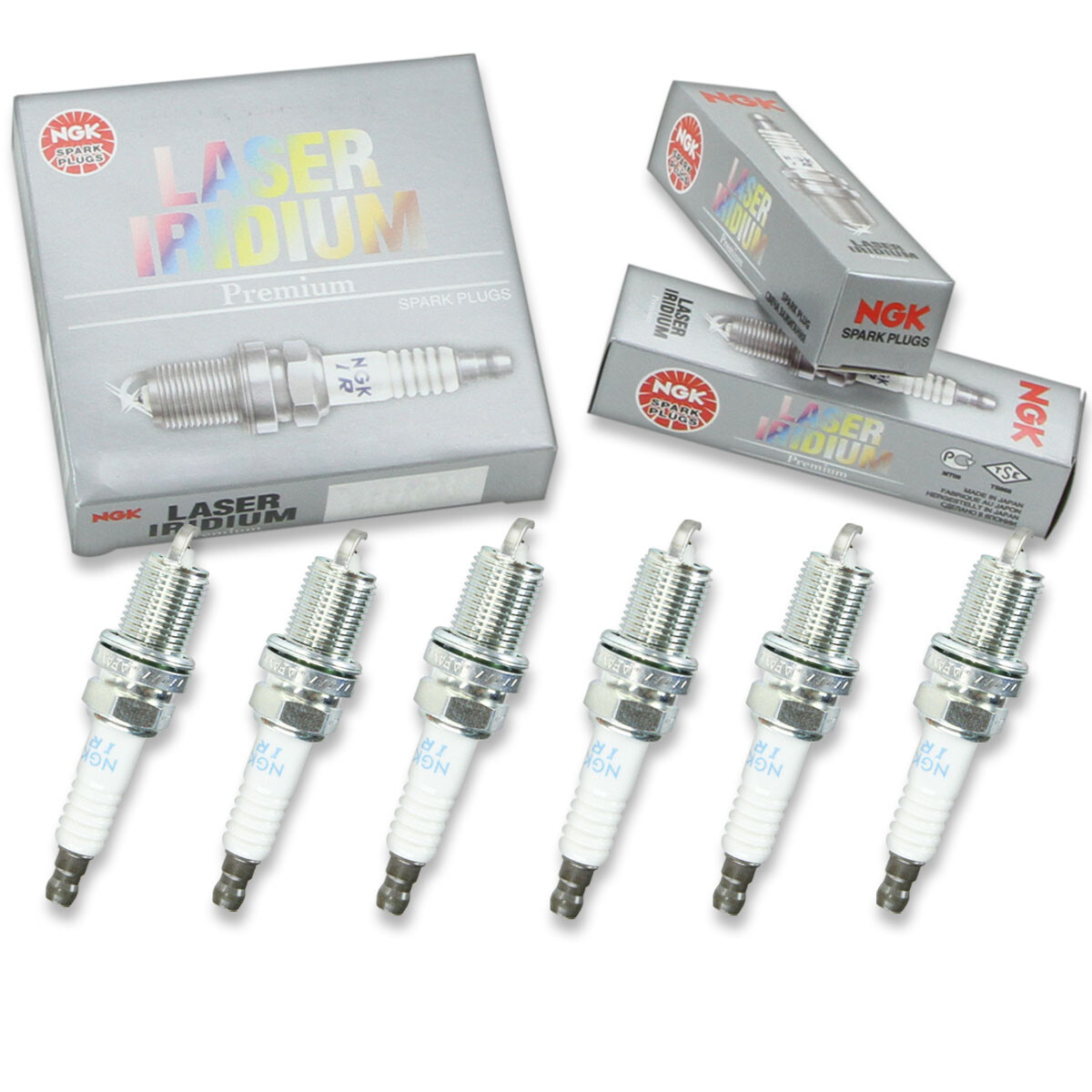 6 pc NGK 5887 IZFR5G Laser Iridium Spark Plugs for 8M0058933 33-889597Q lh