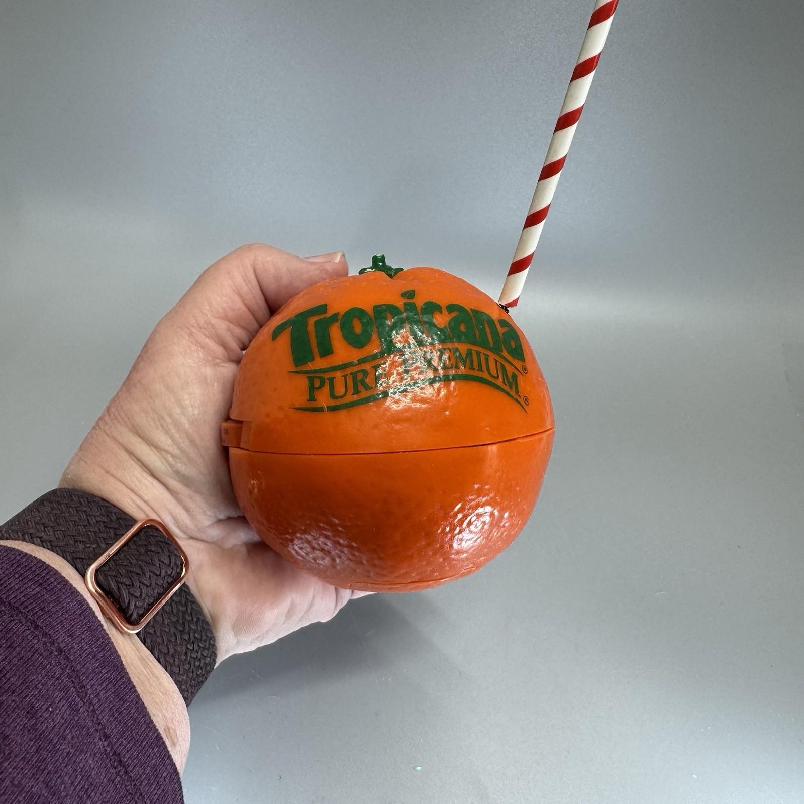 Vtg Tropicana Pure Premium Orange Radio AM/FM Straw Antenna 1980s 1990s NICE!