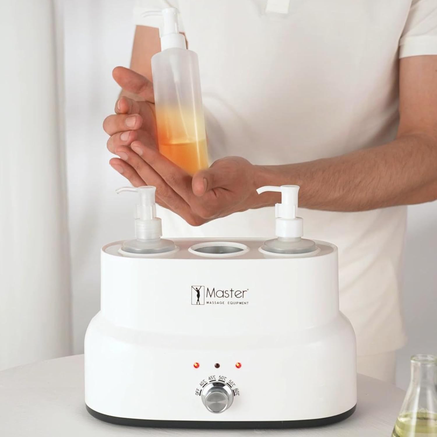 3-Bottle Massage Oil Warmer - Salon Spa Body Therapy