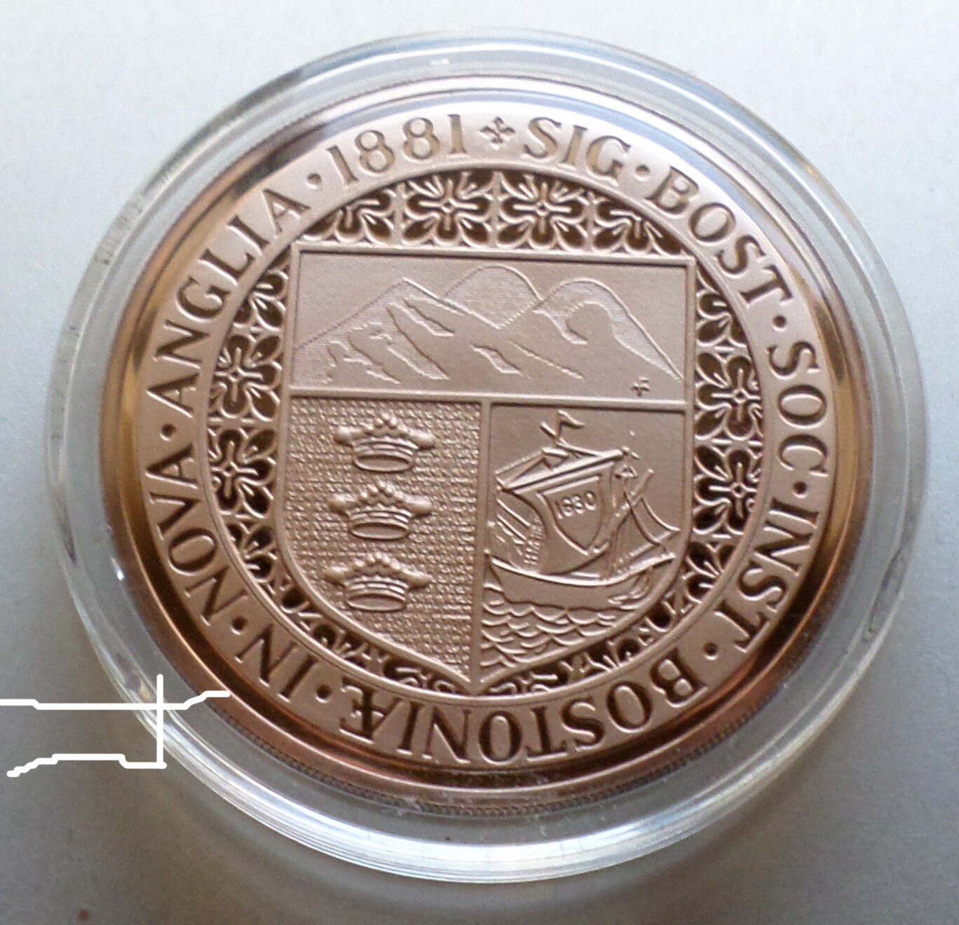 Paul Revere's Boston Midnight Horse Ride Bostonian Society Vintage Bronze Medal