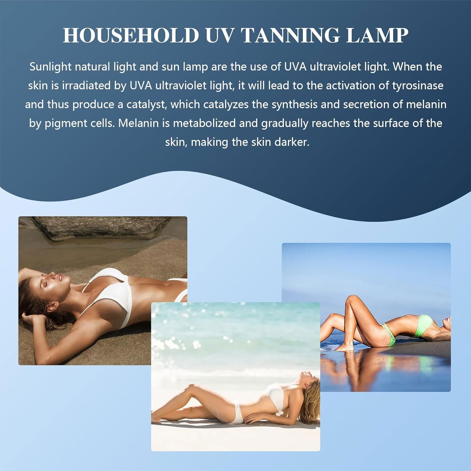 UV Facial Tanning Lamp Solarium Panel Face Body Tanner Bronzer Skin 225 Lights