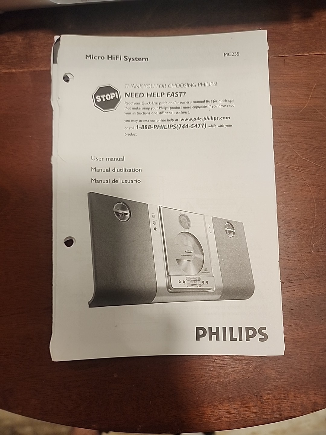 Philips Micro System MC235/37 CD Player AM/FM Radio Stereo No Remote