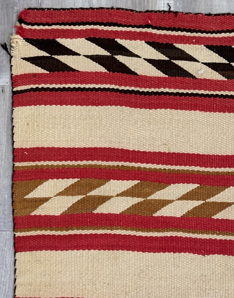 Navajo Early Double; Saddle Blanket; ca 1885