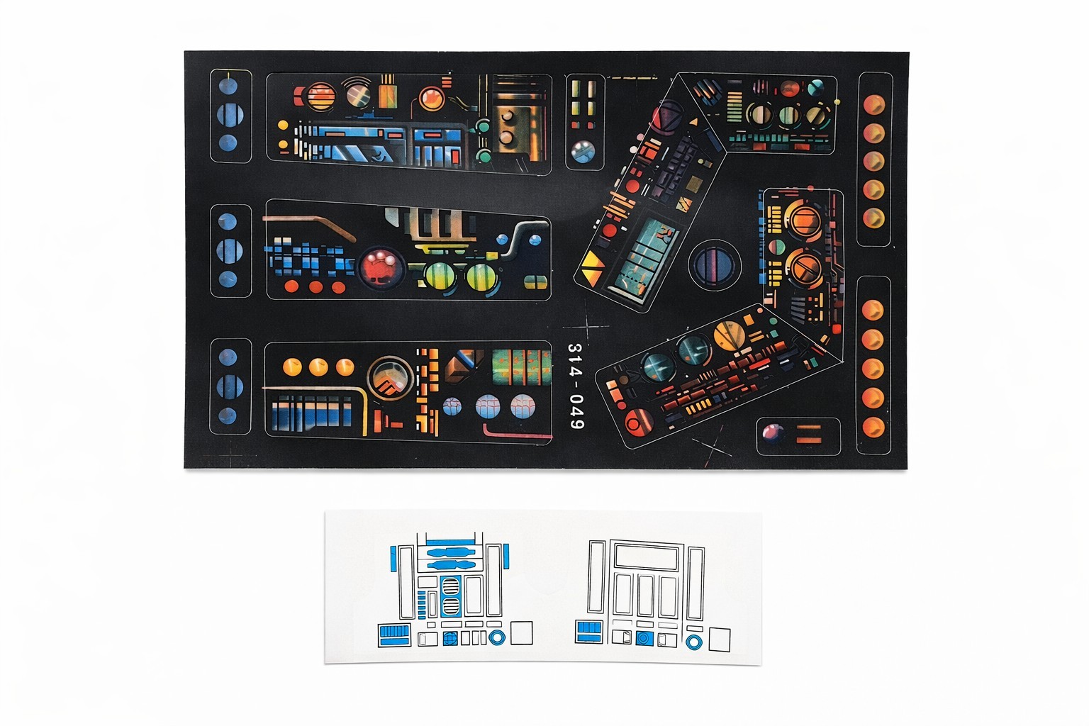 Vintage Star Wars Death Star Replacement Toy Sticker Peel & Stick No Need To Cut