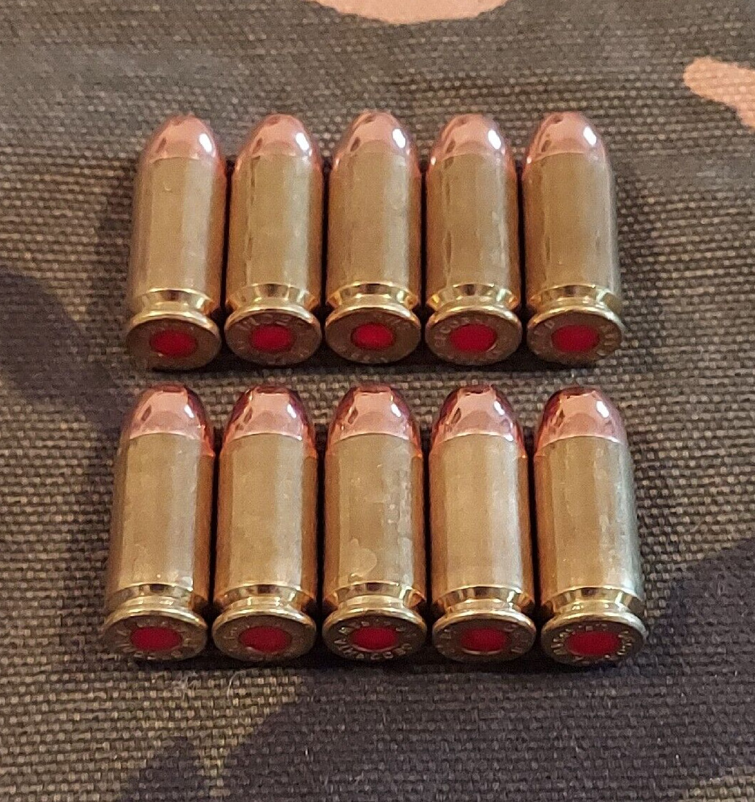 40 S&W SNAP CAPS  SET OF 10, BRASS AND FMJ, REAL 200gr WEIGHT!!!