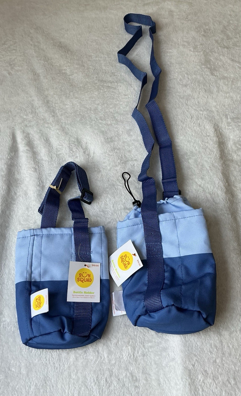 2 Sun Squad Bottle Holder Water Repellent Insulated Drink Carrier Tote Pouch Bag