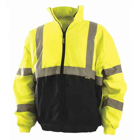 Occunomix Lux-250-Jb-By5x Jacket, Polyester, Class 3 R, Yellow, 5Xl