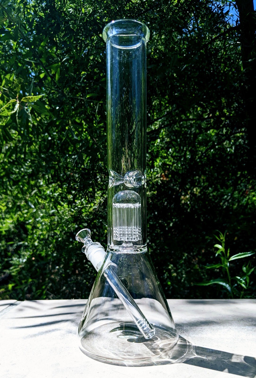 16 Inch Big Heavy Tree Perc Glass Bong Quality Tobacco Smoking Water Pipe Hookah