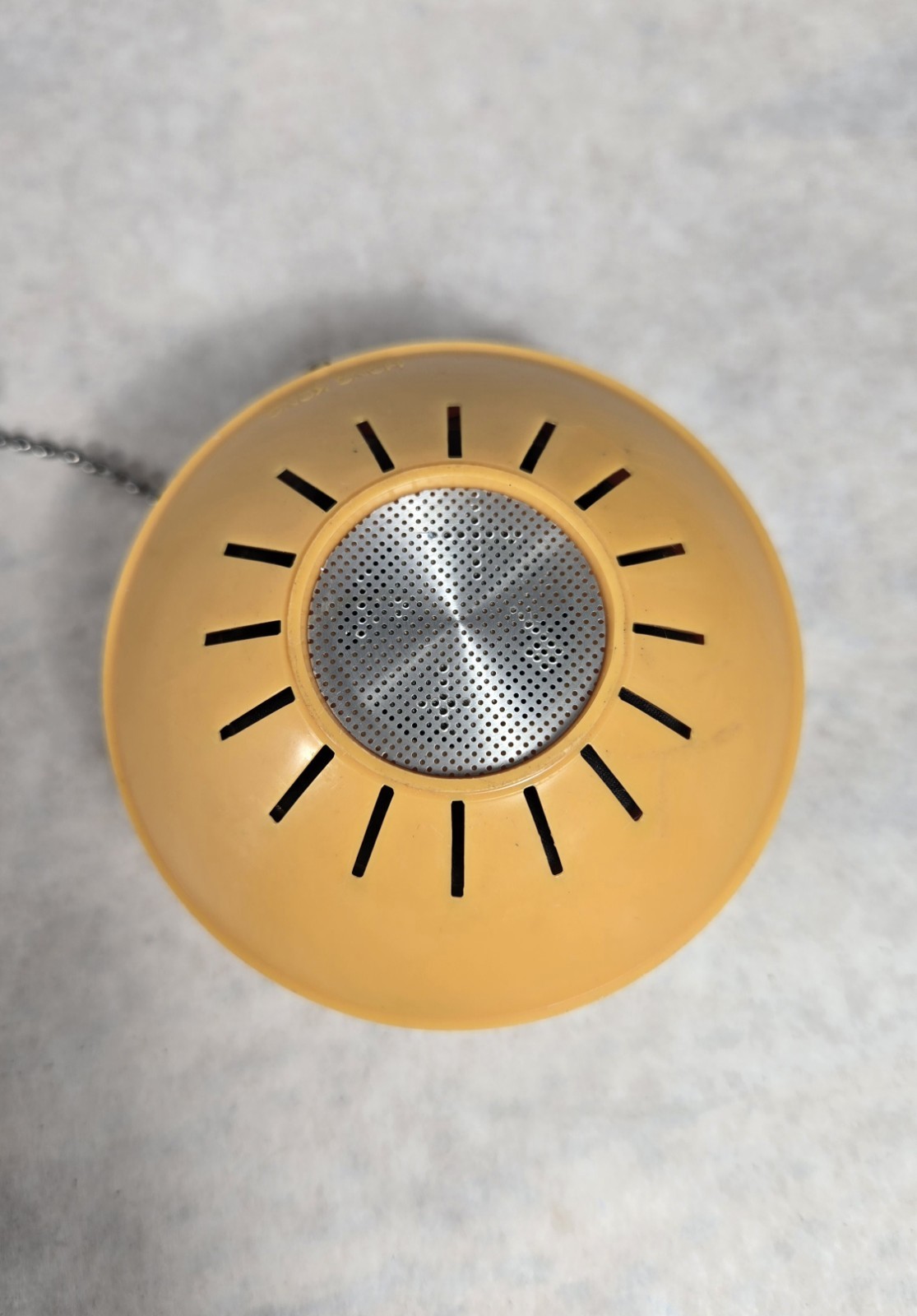 RARE Vintage Kmart Realtone Radio 31-13 Yellow Space Capsule 1970's WORKS