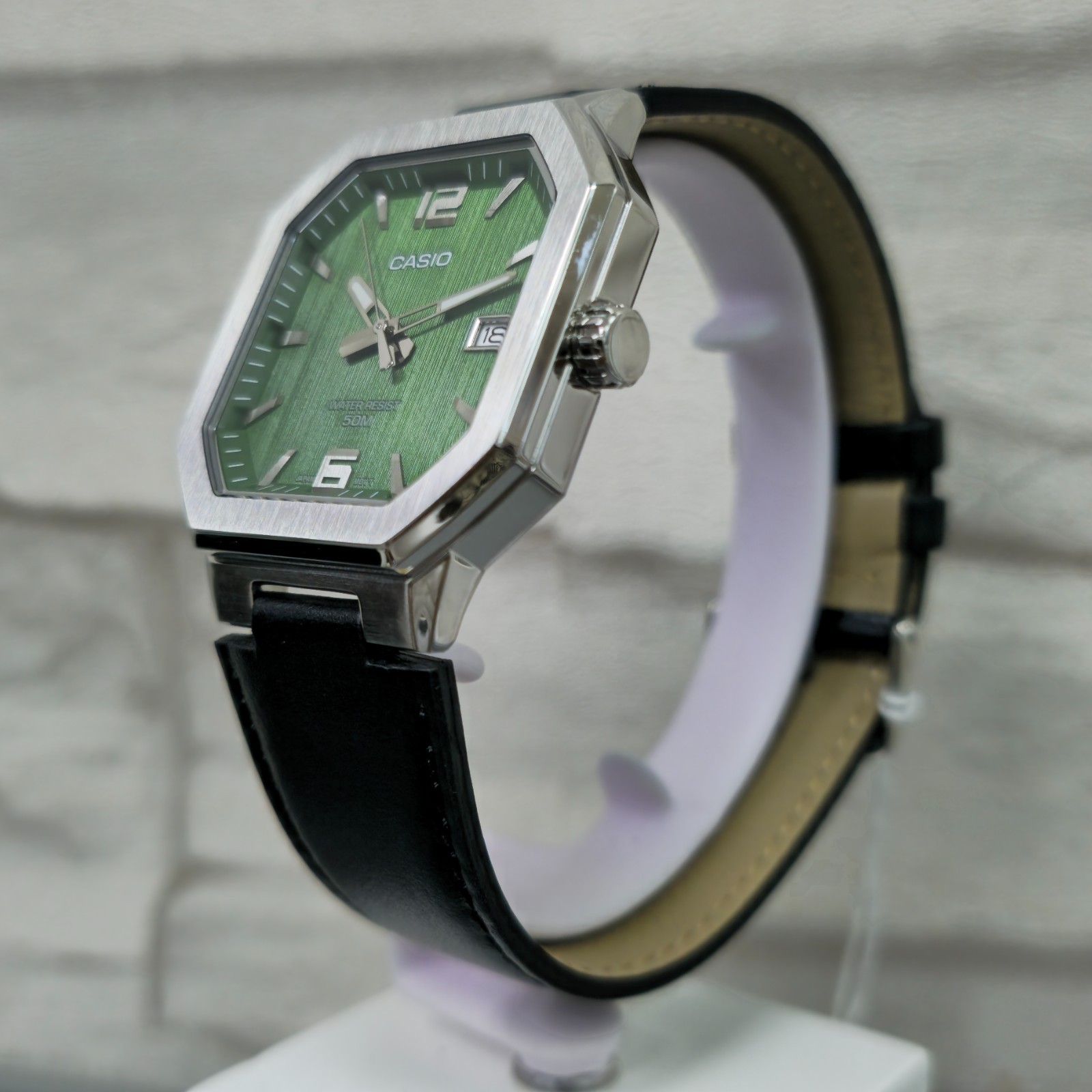 CASIO MTP‑B195 Series MTP-B195L-3AV Green Dial Analog 38 mm New Men’s Watch