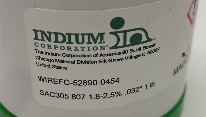 NEW Open Box Indium WIREFC-52890-0454 CW-807 Flux-Cored Wire SAC 305 N1953 C9