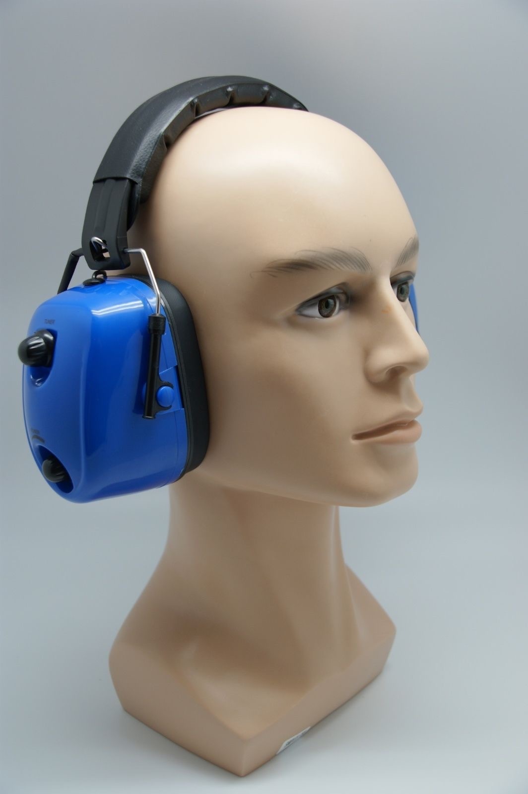 FM Stereo Radio Hearing Protector – Noise Reduction Safety Earmuffs Blue