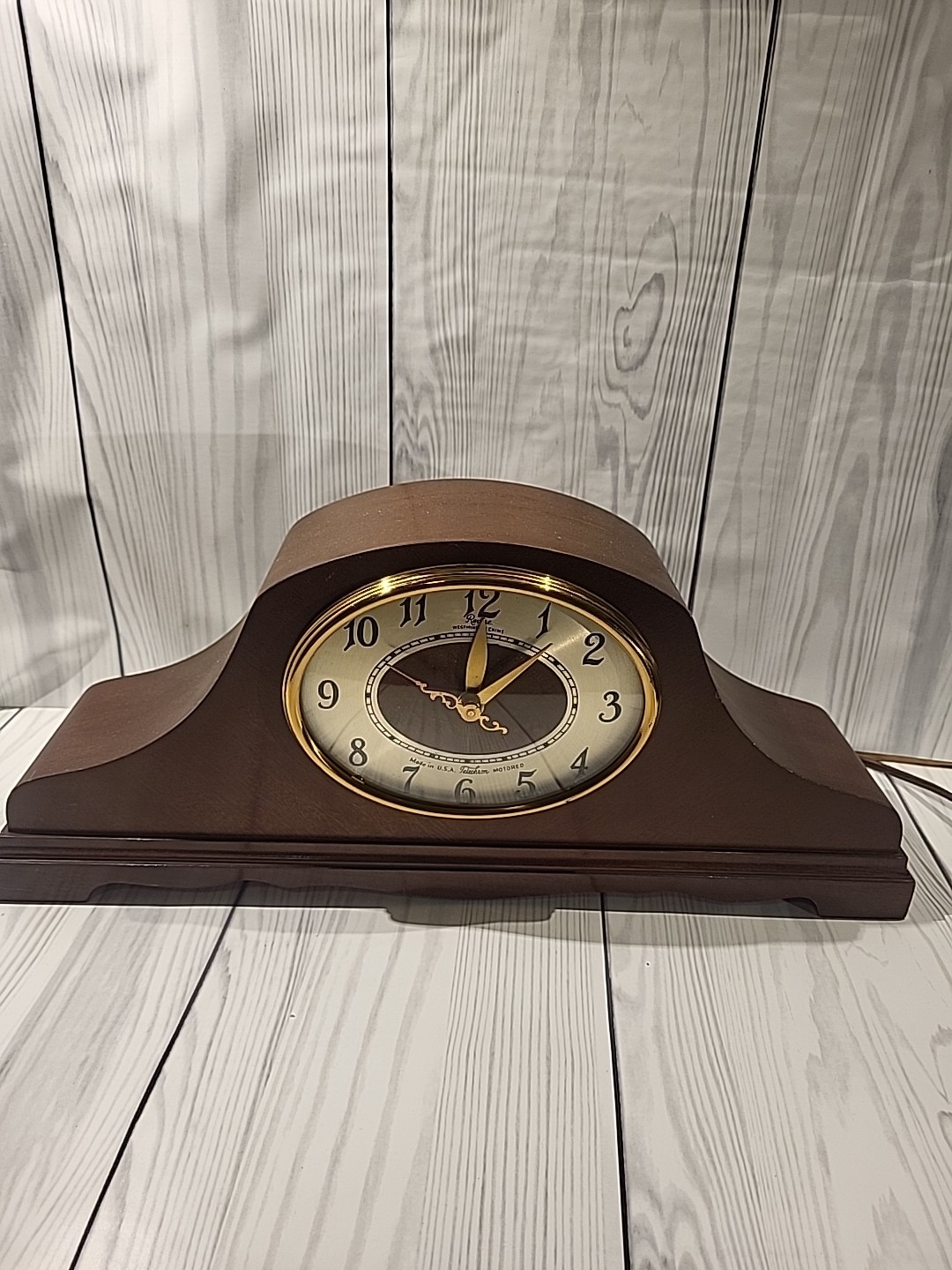 Revere R-913 Westminster Chime Telechron Electric Mantel Tambour Clock Works