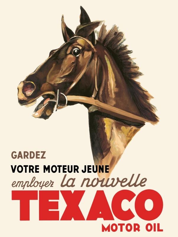 Texaco Gasoline Horse Theme, in French NEW METAL SIGN: 9x12" & Ships Free