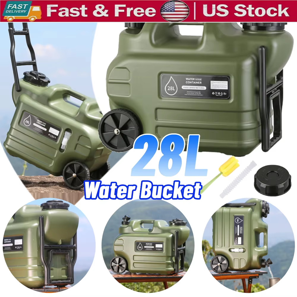 7 Gallon Water Jug, Camping Water Container BPA Free Water Storage with Spigot N