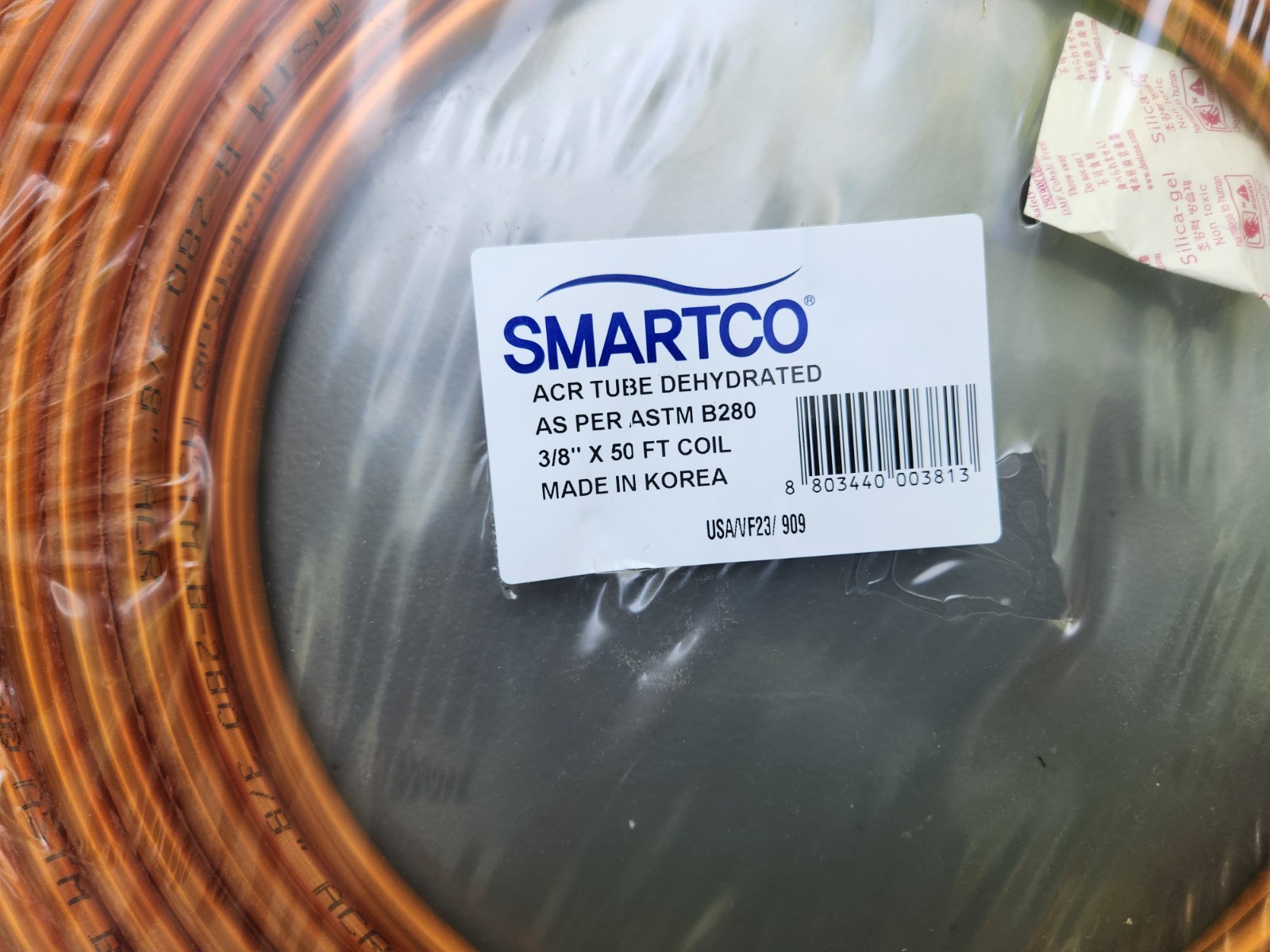 Smartco Acr Tube Dehydrated 3/8" x 50 ft Coil