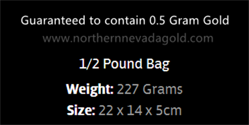 Gold paydirt guaranteed to contain at least 0.5 Gram Gold free shipping