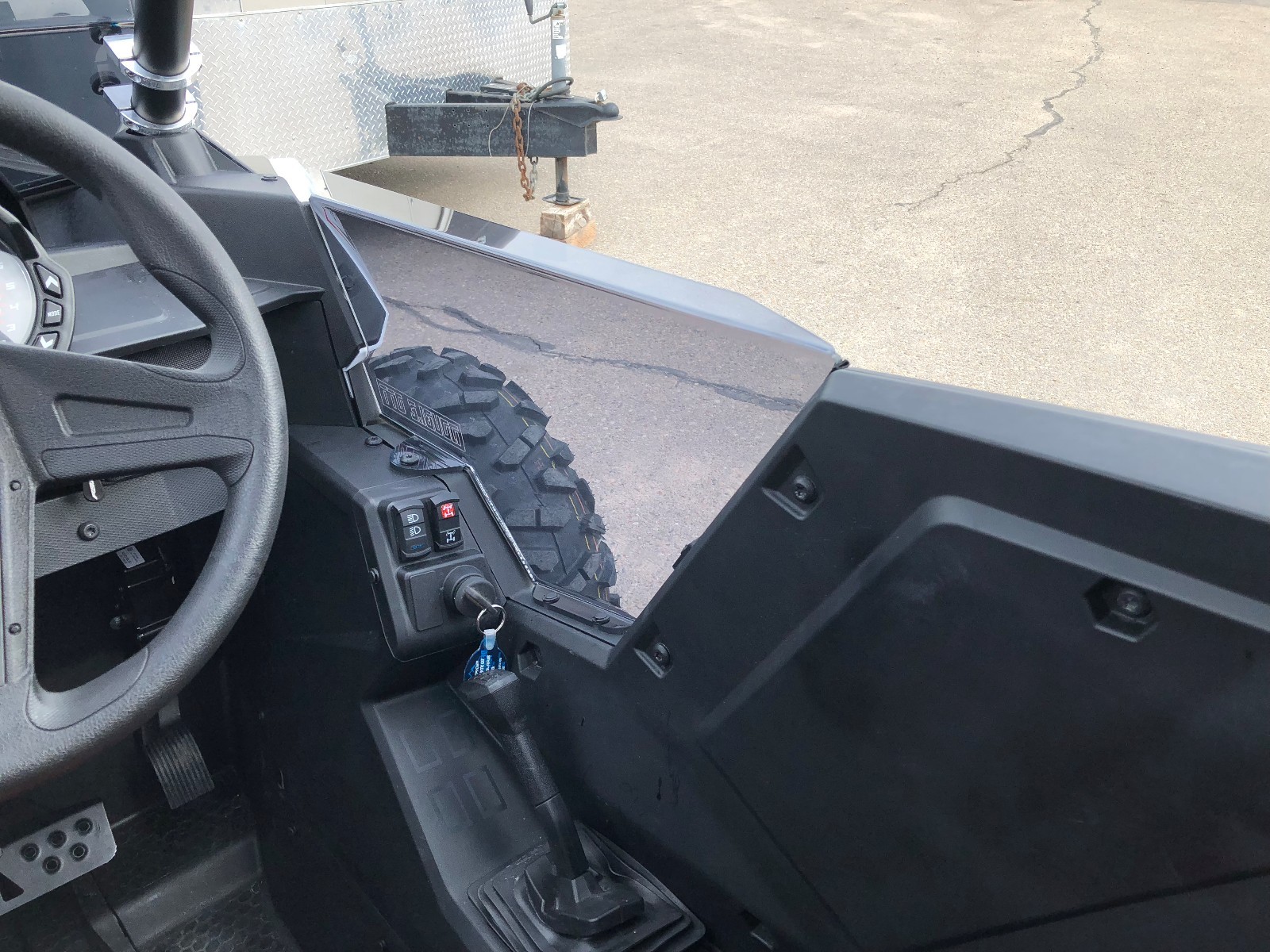 Double Ott Polaris RZR RS1 Upper DOORS Smoked Polycarbonate