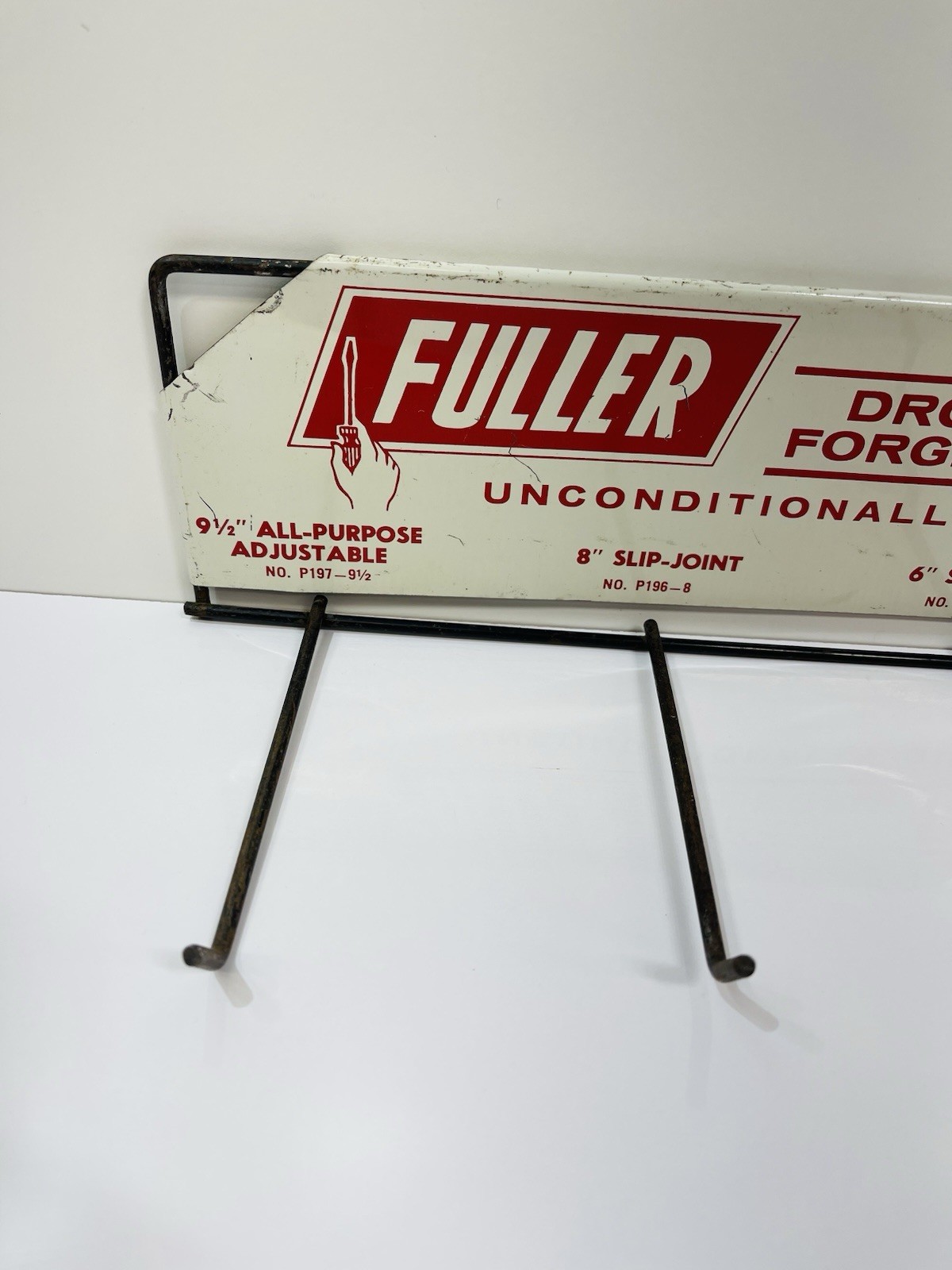 Fuller's Drop Forged Pliers Advertising Metal Store Display Rack Super De-Luxe