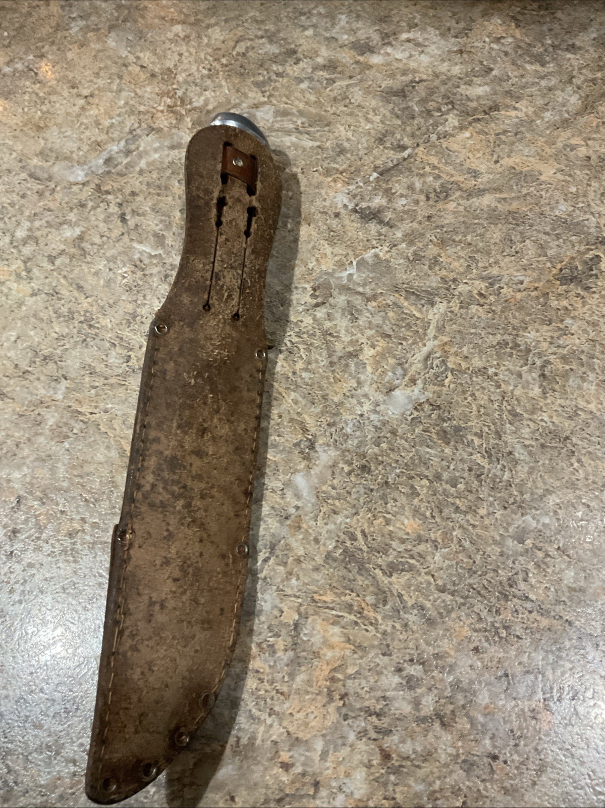 Armeso Piggy Back Solingen Bowie Fixed Blade Knife Used