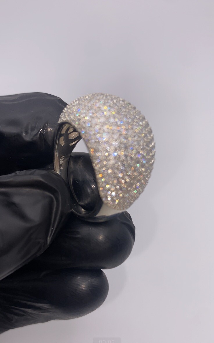 Men's Solid 925 Silver MOISSANITE Passes Pen Tester Pinky Ring Hip Hop