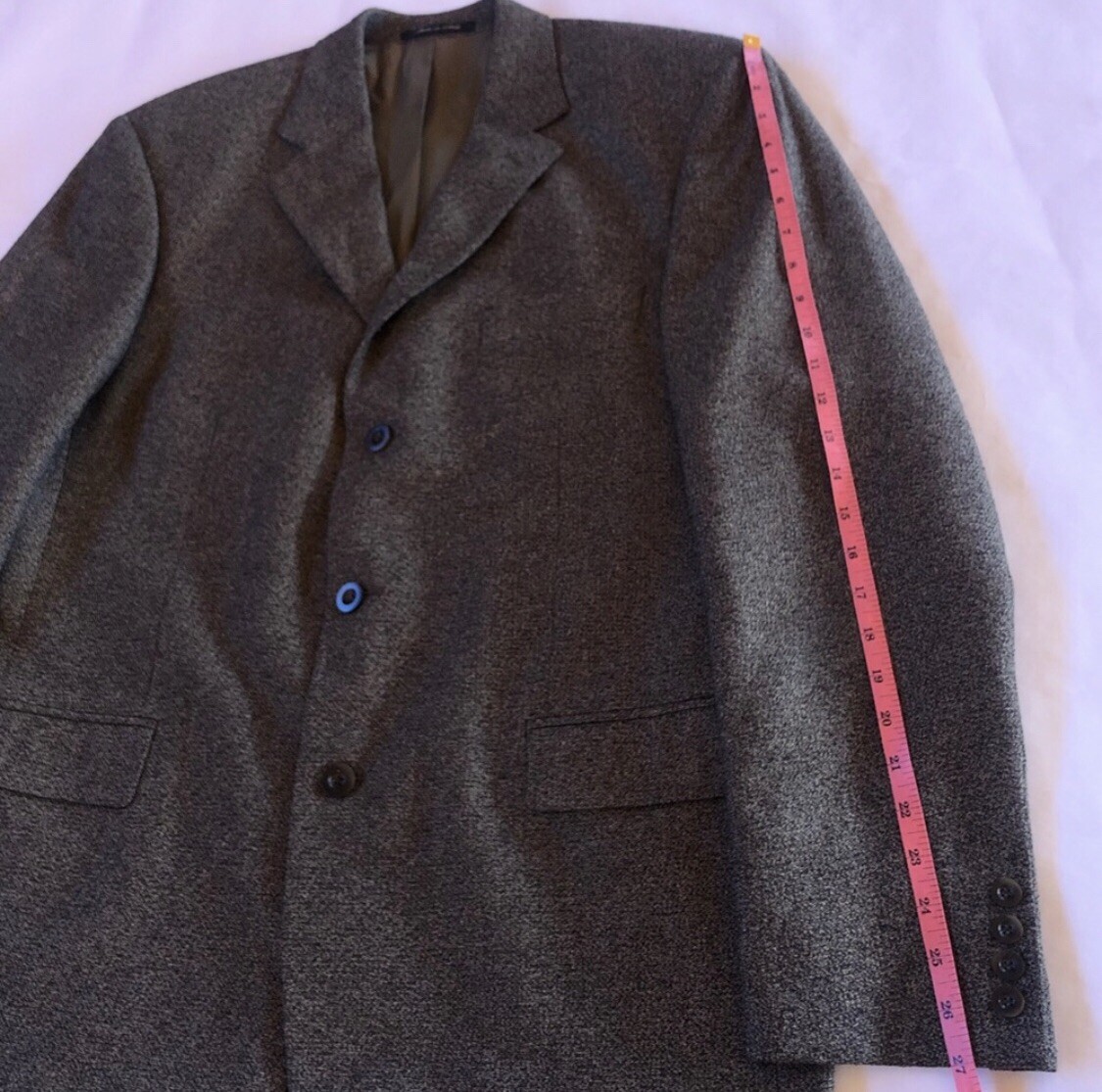 Vito Rufolo Italy Blazer Mens 44T Tall Brown Tweed Fine Silk Wool Academia Coat