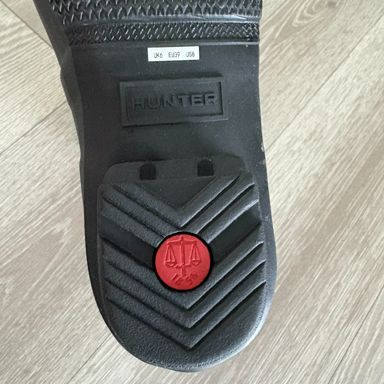 NWT Hunter 1 REPLACENT BOOT Matte Black Mid Calf Original Short Boot Size 8 left