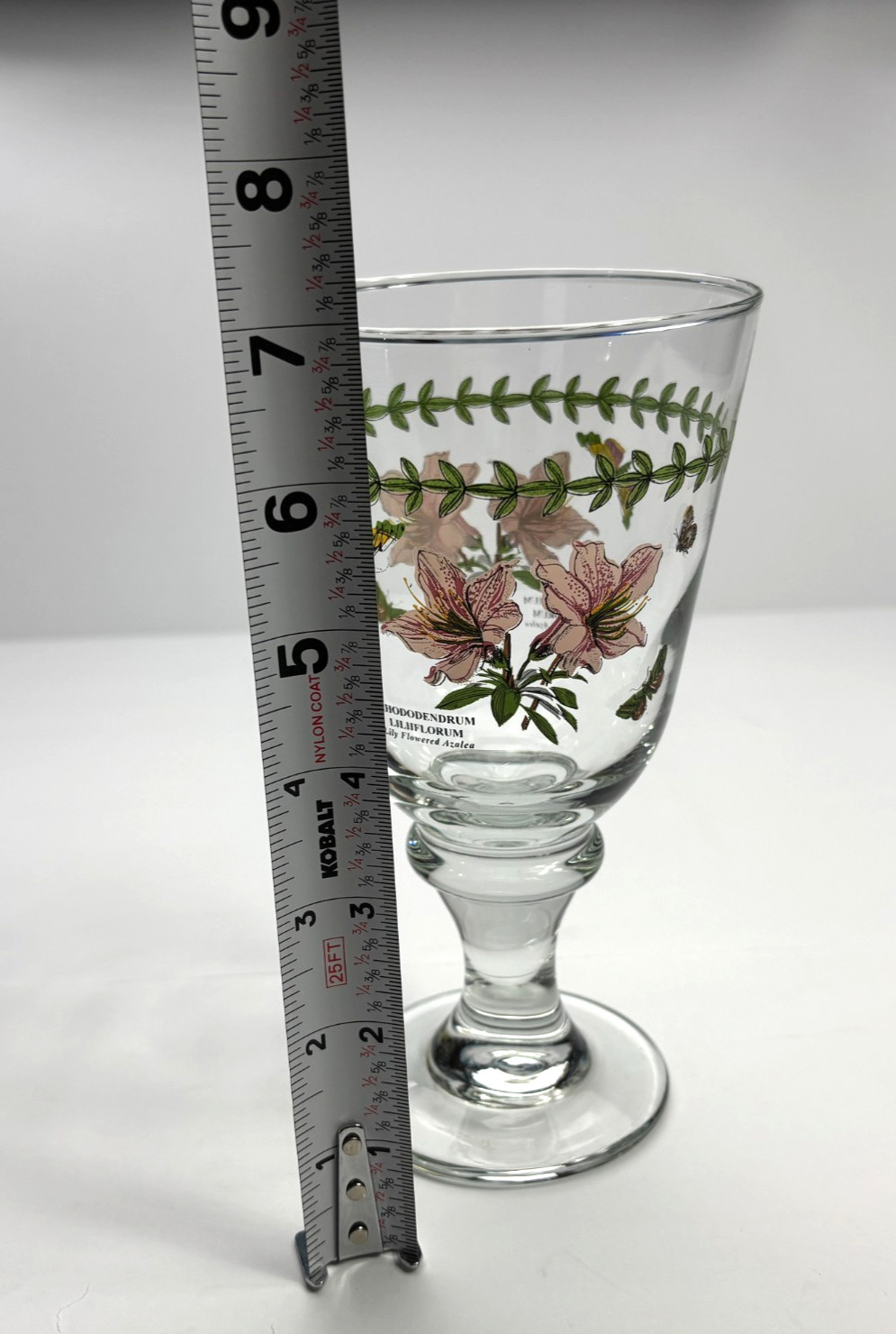 Portmeirion Botanic Garden Iced Tea Water Goblets Rhododendrum Set of 4