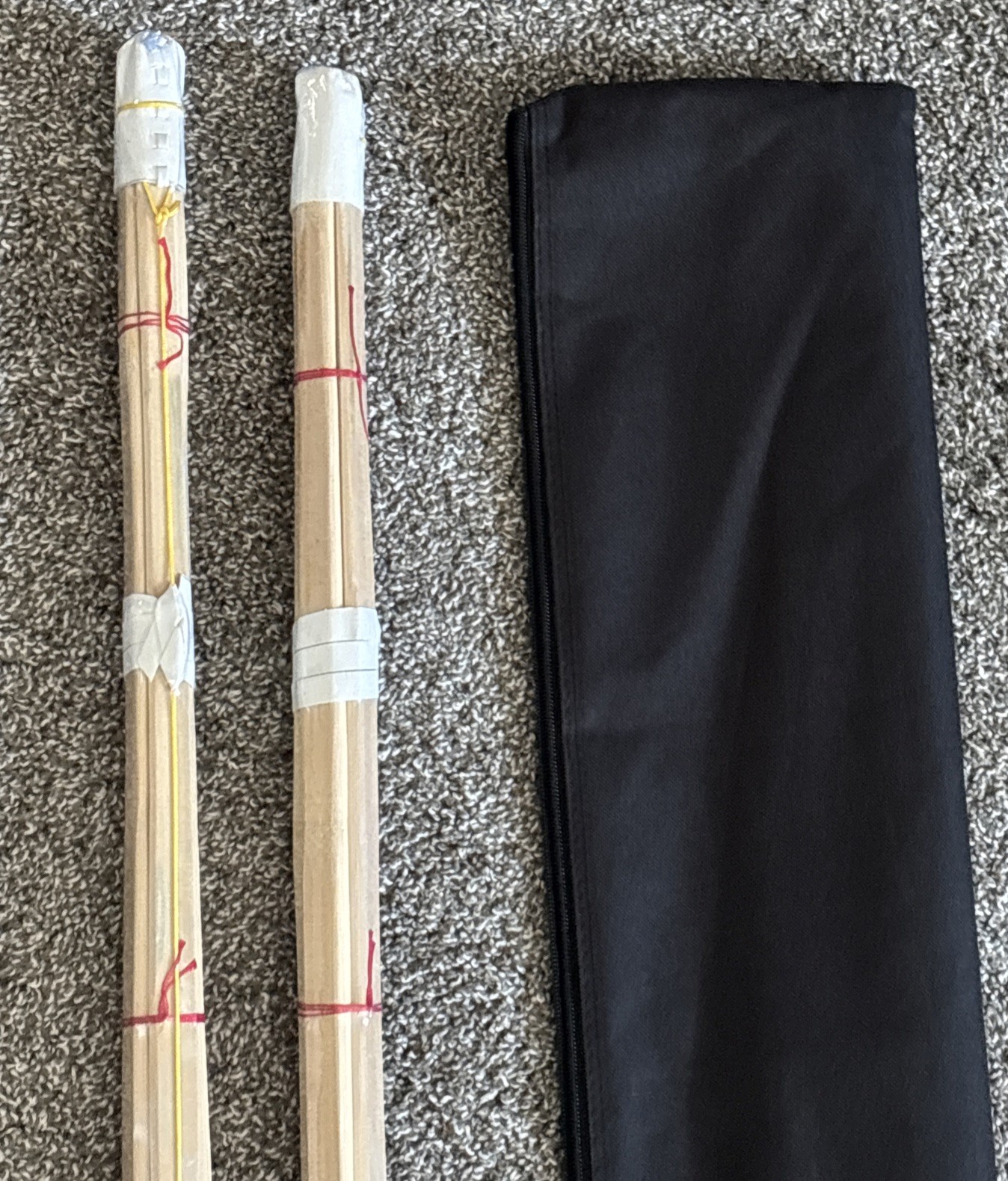 Kendo Bamboo Practice Sticks (Set Of 2) Japanese Samurai Training Shinai, Sz 39