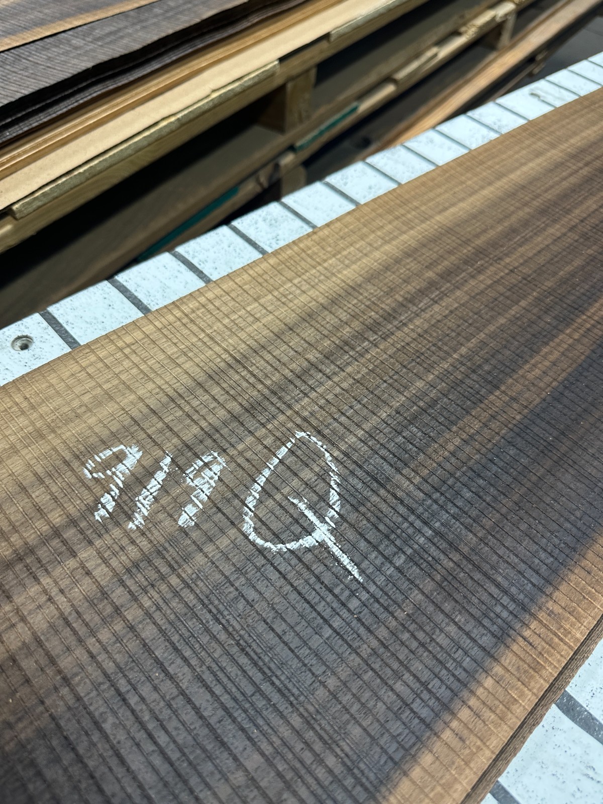 "ROUGH CUT/TEXTURED" Fumed Eucalyptus Raw Wood Veneer 2 sheets 113'' x 10'' 919Q