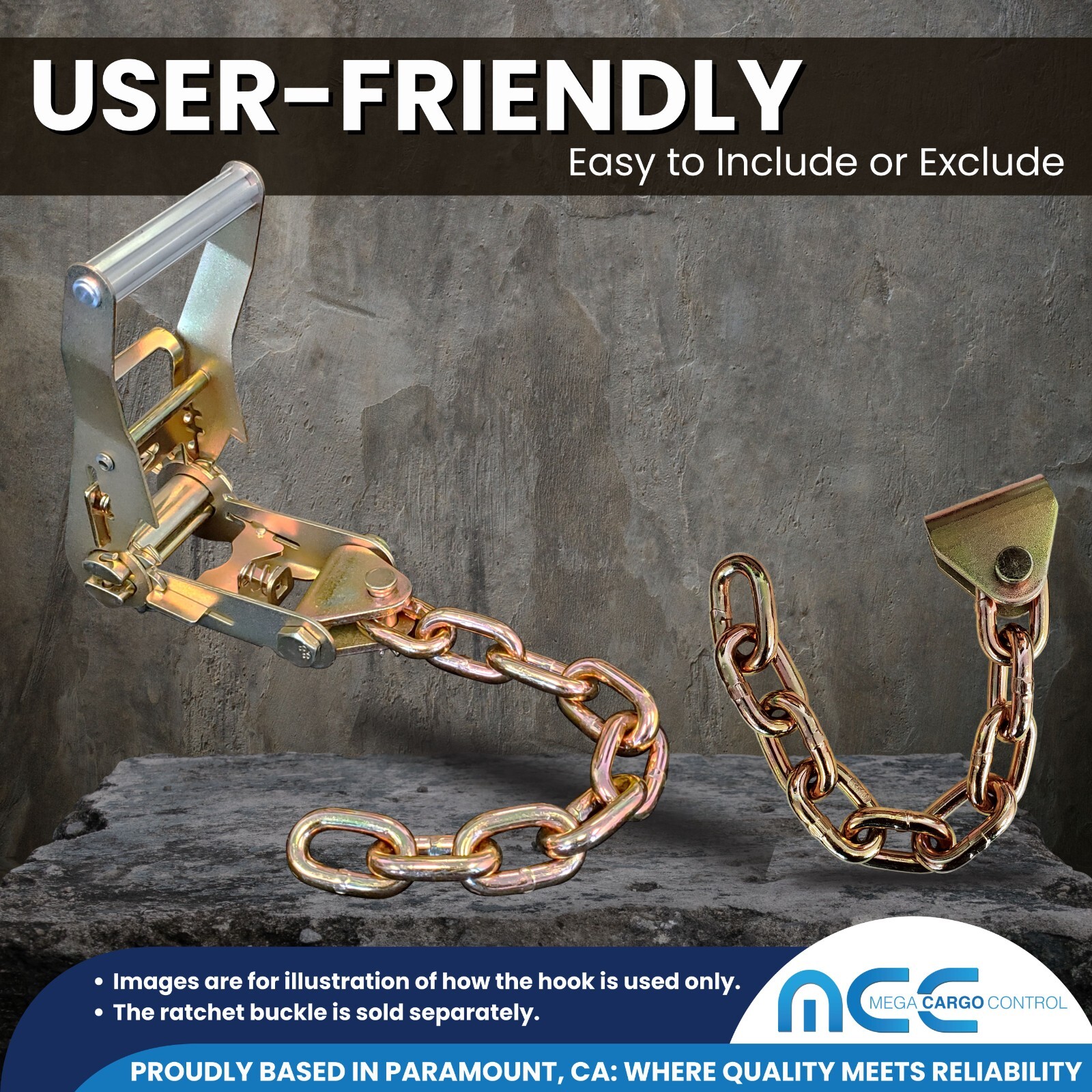 2 Pack G70 12" Ratchet Extension Chain for Car Hauler Trailer Tow Truck Wrecker