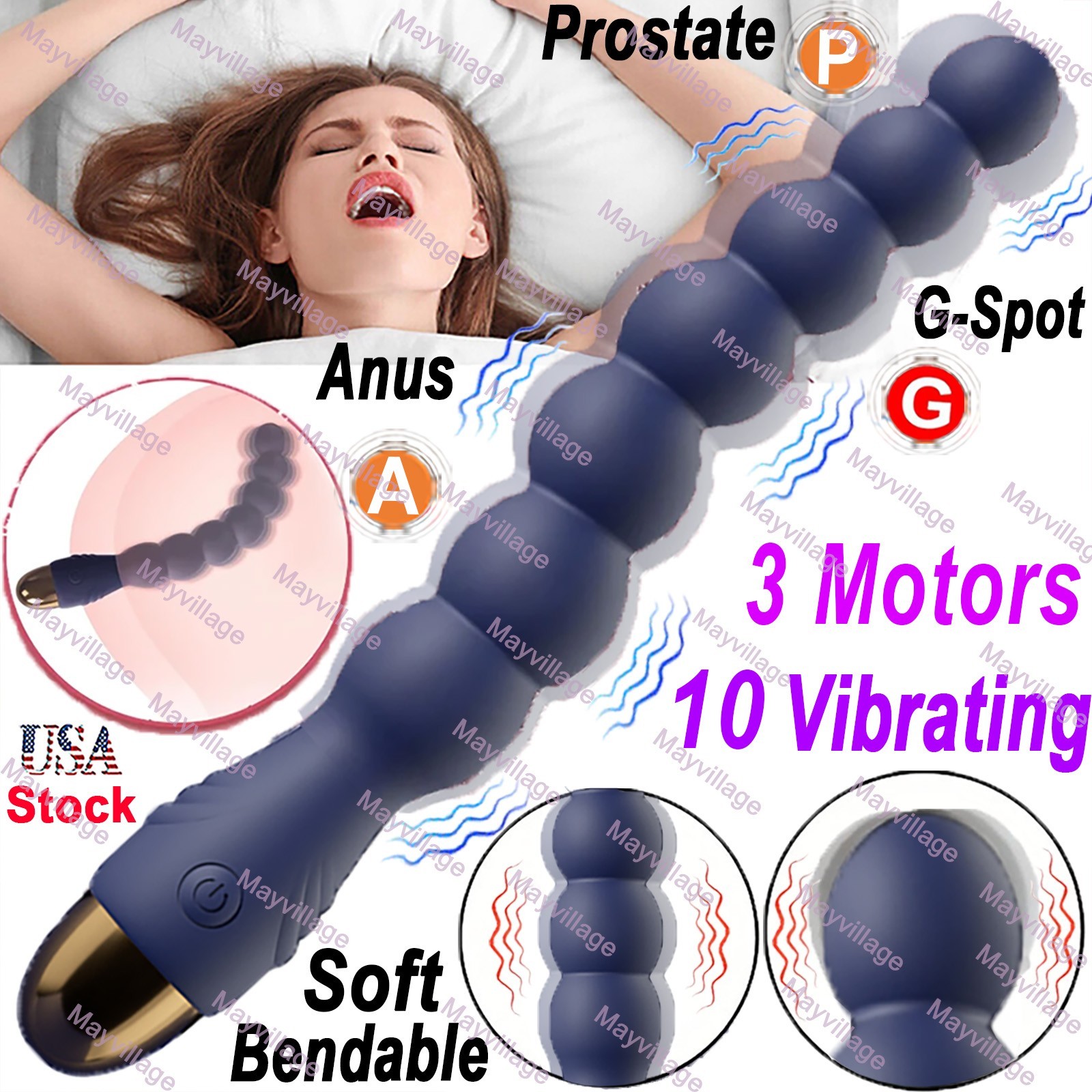 Male-Prostate-Massager-Dildo-Anal-Butt-Plug-Bead-Vibrator-Adult-Sex-Toys-For-Men