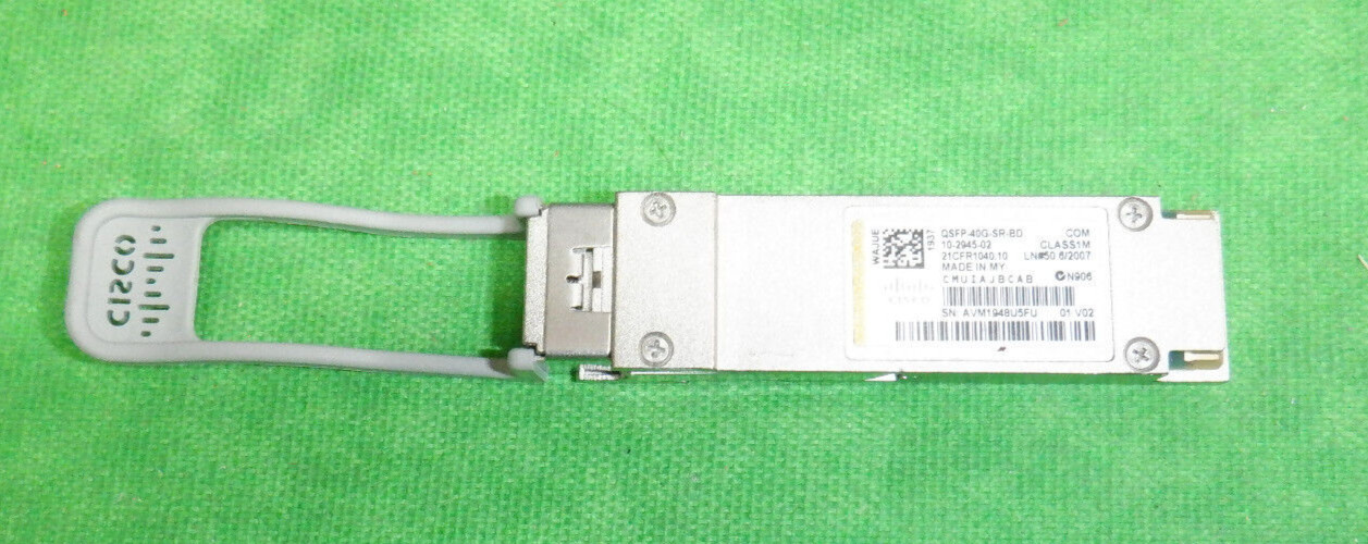 CISCO QSFP-40G-SR-BD 10-2945-02 40GbE 40GBASE-SR MM LC QSFP+ LOT OF 10
