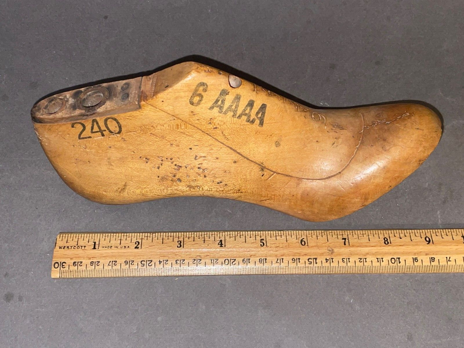 ANTIQUE WESTERN ST. LOUIS WOMEN'S WOODEN SHOE MOLDFORM STRETCHER 240 SIZE 6AAA
