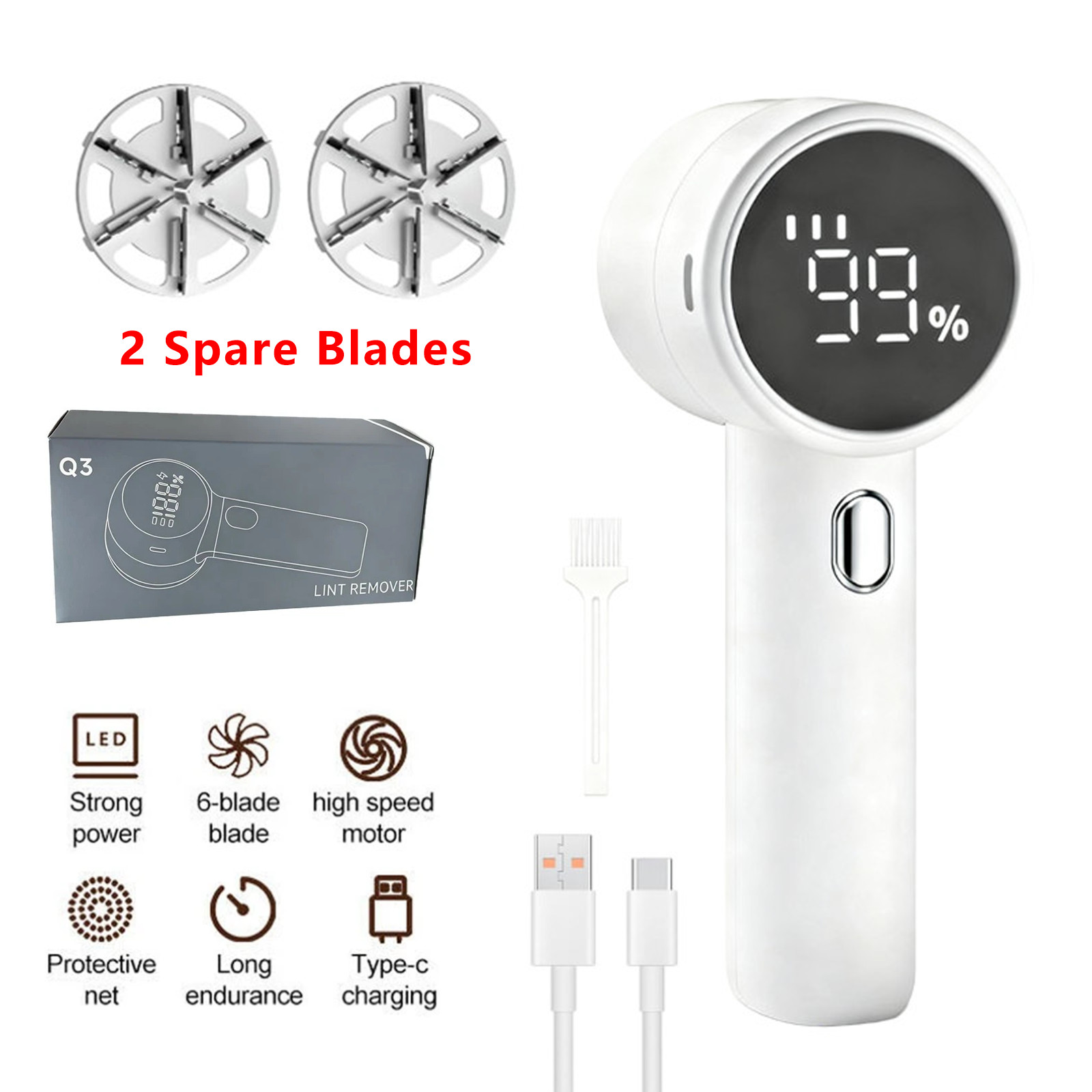 Fabric Shaver, Sweater Shavers to Remove Pilling, High-Perf Defuzzer 3-speed US