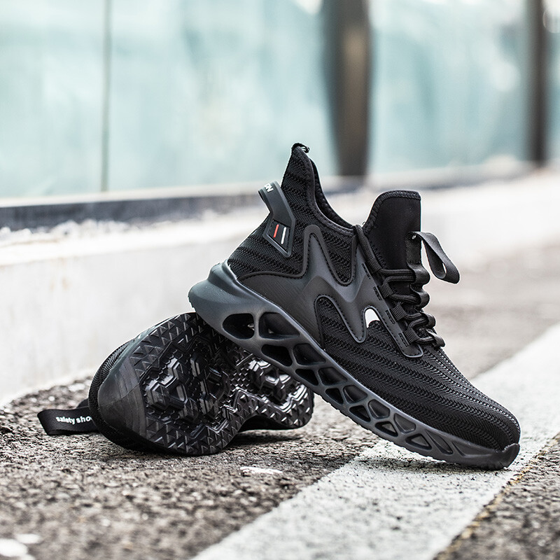 Mens' Sneakers Safety Work Shoes Steel Toe Anti-smash Boots Indestructible Shoes