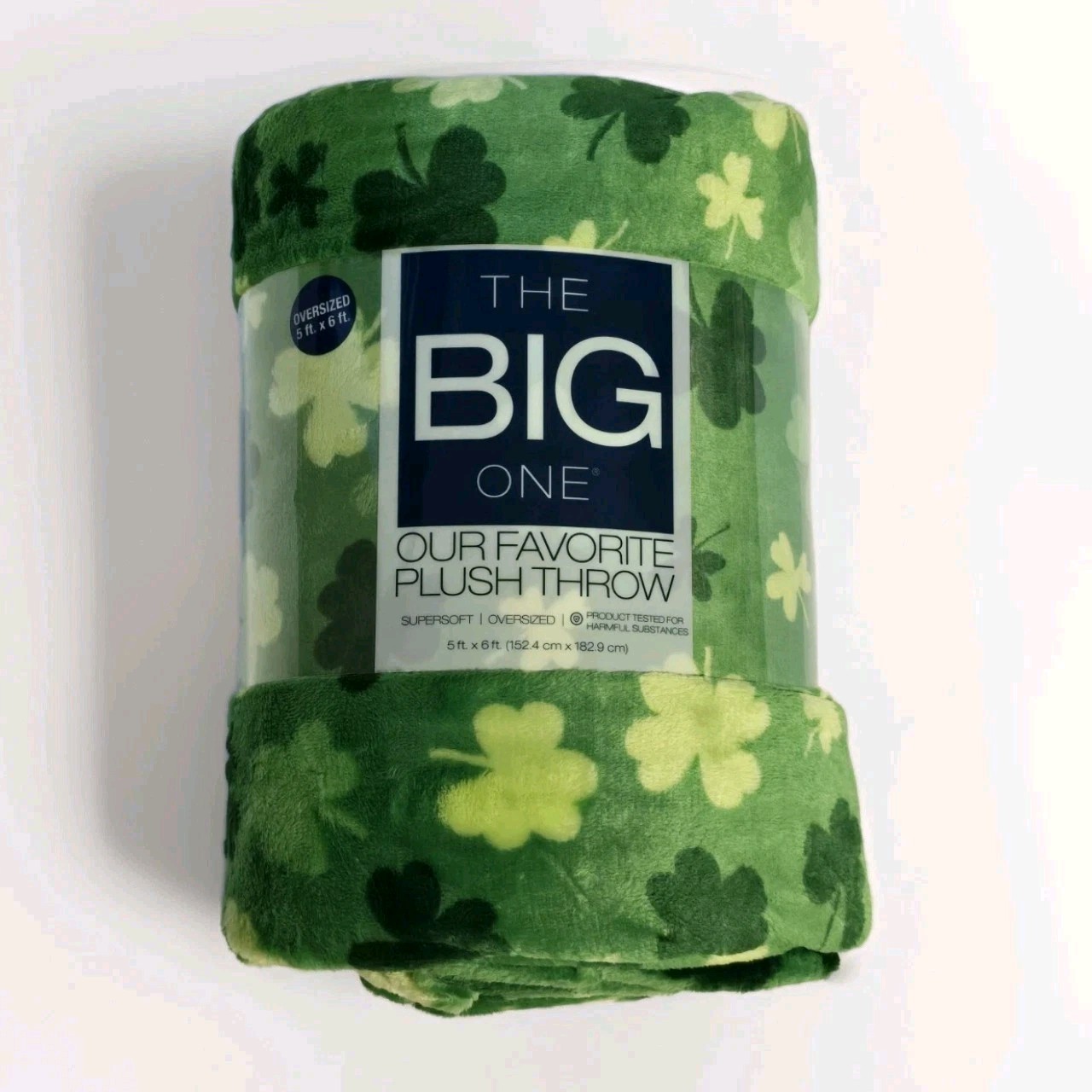St. Patrick’s Day Clovers The Big One Oversized Soft Throw 5'x6' Plush Blanket