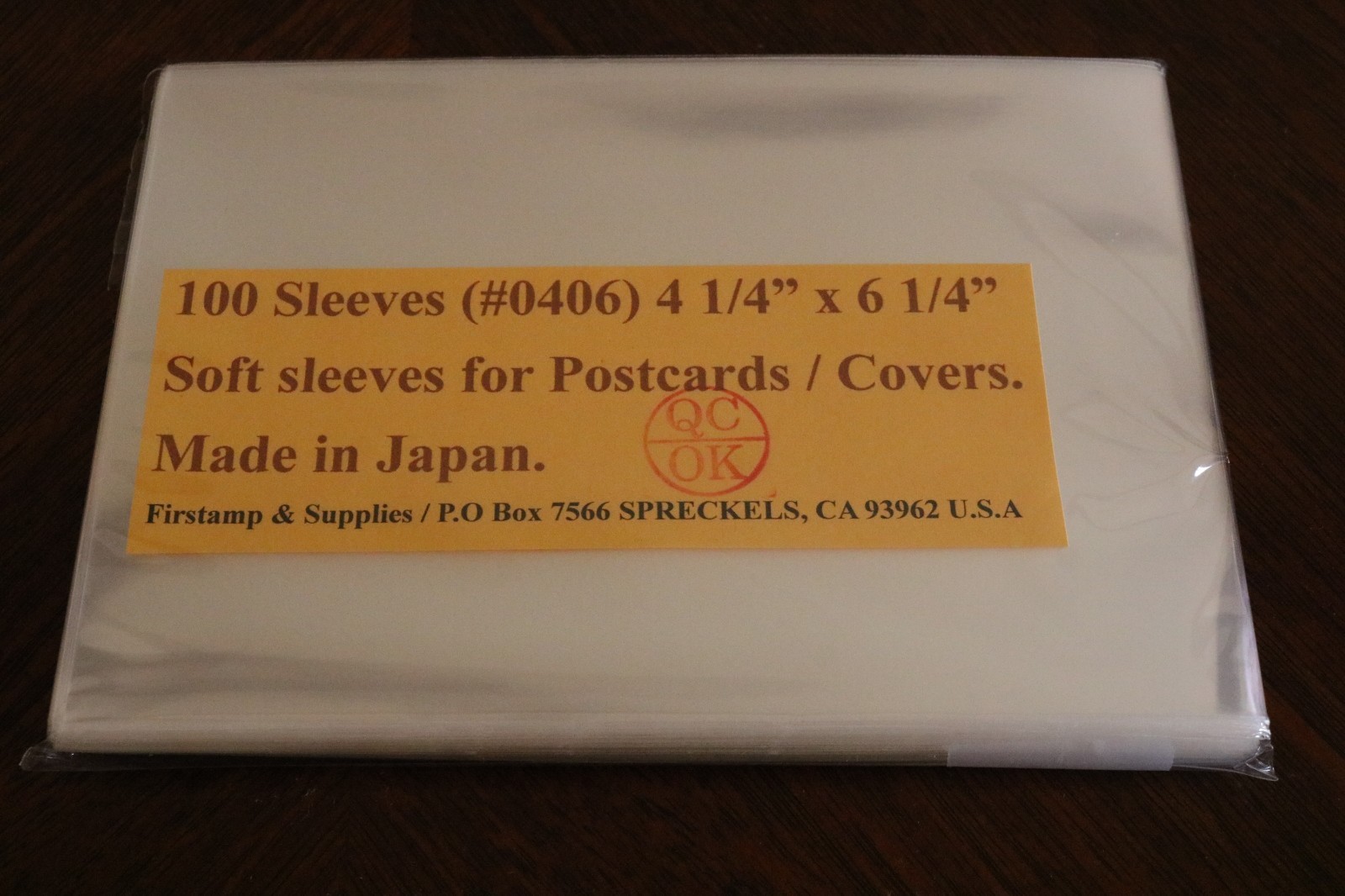 500 Sleeves for Postcards / Covers size 4 1/4" x 6 1/4"  = 2.5 Mil / PVC Free..
