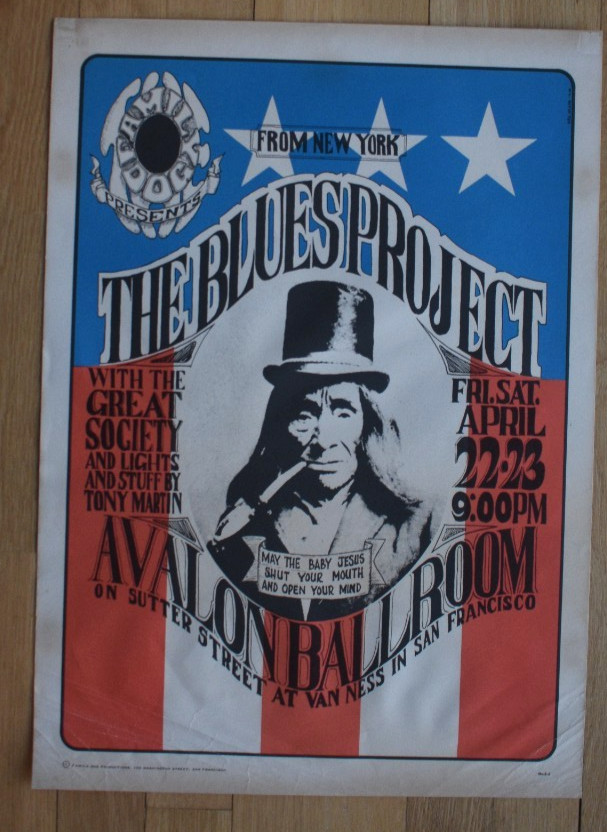 FD 5-3  Blues Project Wes Wilson Family Dog Avalon  1966 Concert Poster