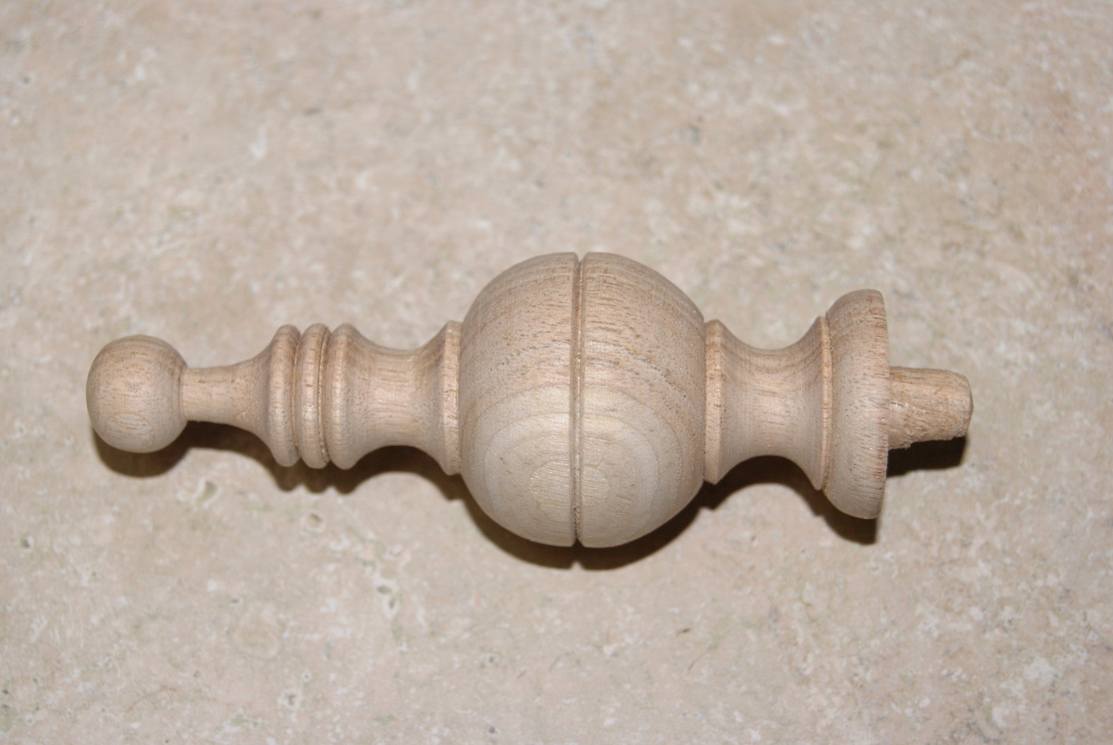 HARDWOOD FULL ROUND FINIAL 3 3/4 tall NEW MANTEL CLOCK PART