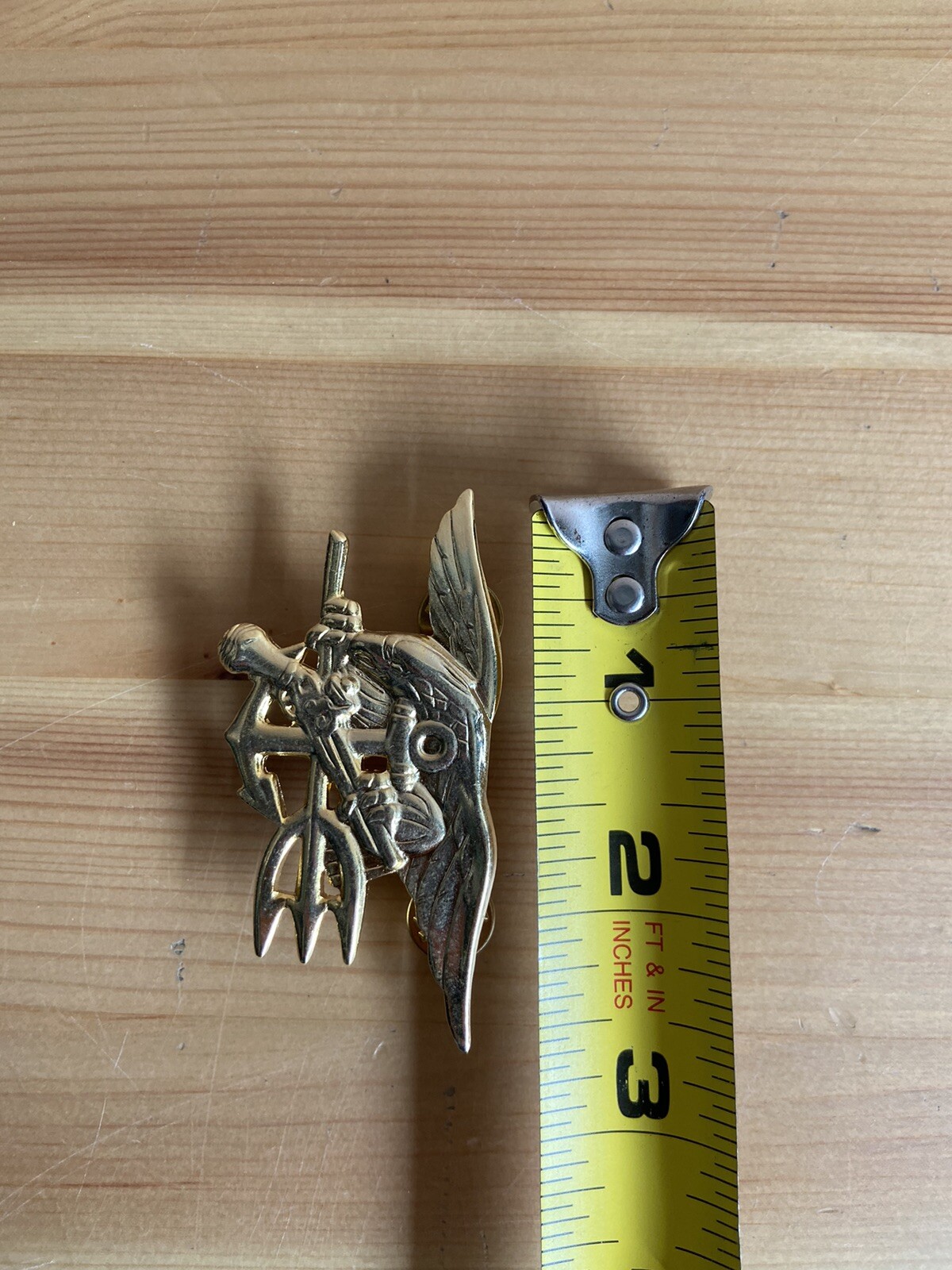 US Navy SEALS Special Warfare Gold Trident Insignia Badge Pin 2-3/4" Full Size