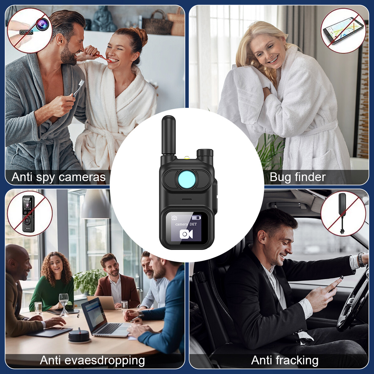 Anti-Spy Camera, Wireless RF Detector GSM Bug GPS Tracker Finder Scanner Device