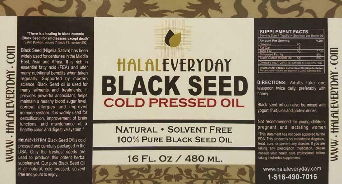 Black Seed Oil - 100% Pure Organic COLD PRESSED Cumin Nigella Sativa Unrefined